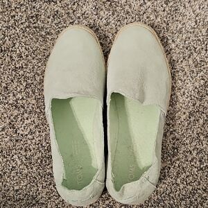TOMS Women's Light Green Espadrilles